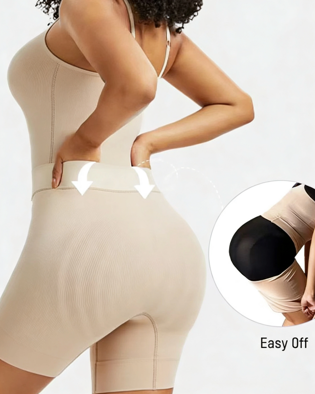 Seamless Butt Lifter Shapewear With Tummy Control Easy Off Tan