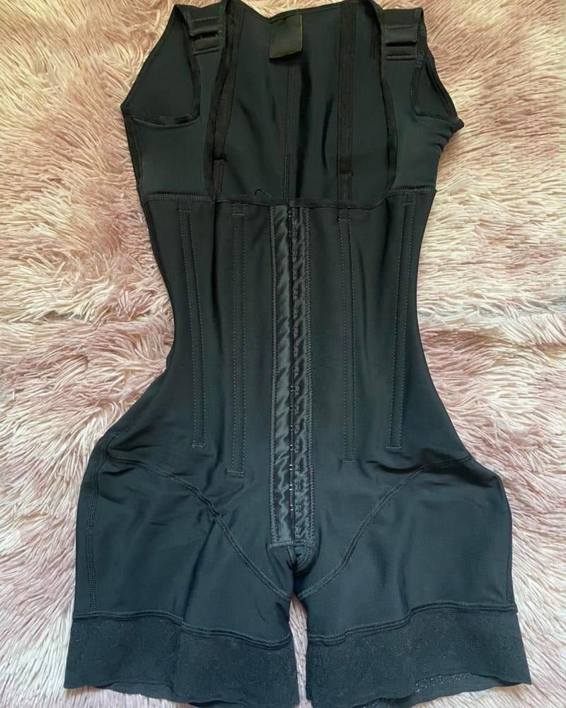 Fashion Butt Lift Body Comfortable Buttoned Shaper Black