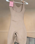 Seamless Open Chest Sleeveless Shapewear RosyBrown