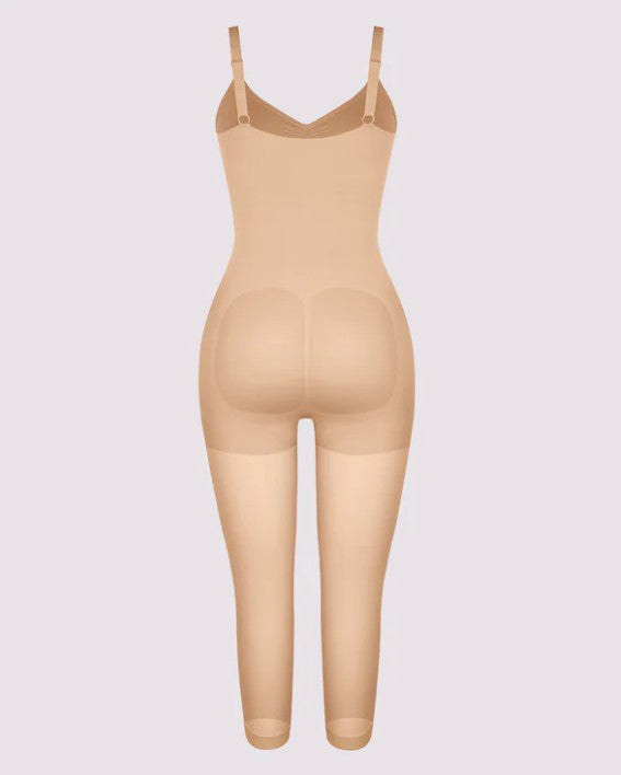 Seamless Sheer Mesh Tummy-Control Full Body Shaper