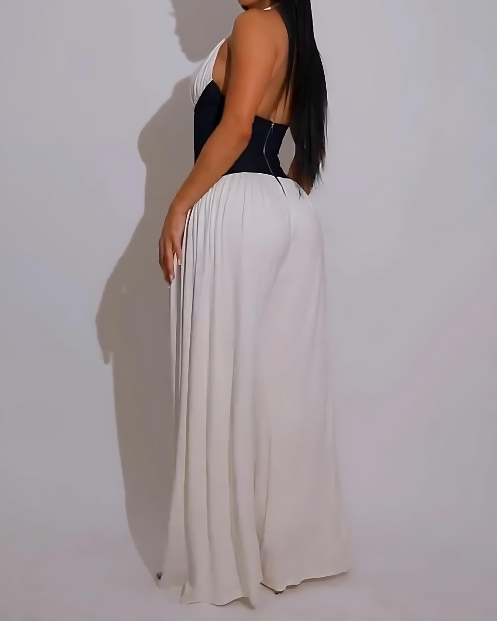 Women's Fashion Halter Neck Waist Wide Leg Jumpsuit