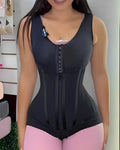Double Layer Strong Tummy Control Thong Shapewear Black
