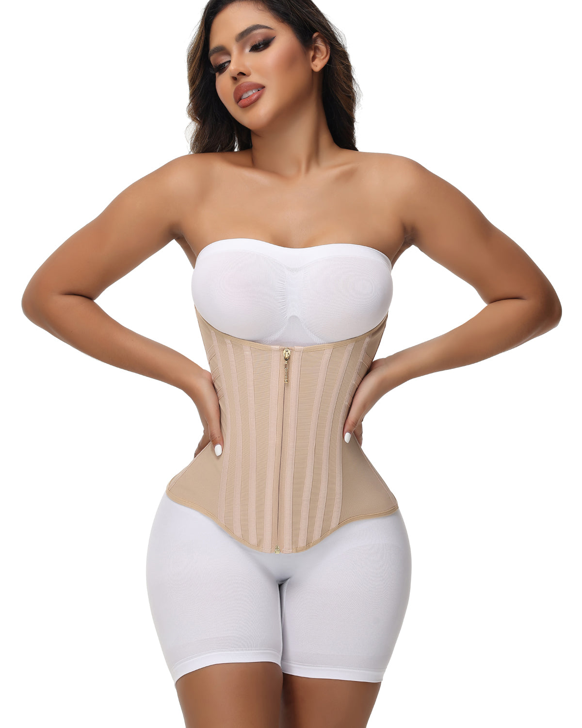 Waist Trainer for Women Tummy Control Waist Cincher Corset Sport Workout Body Shaper Postpartum Belly Band Gym Tan
