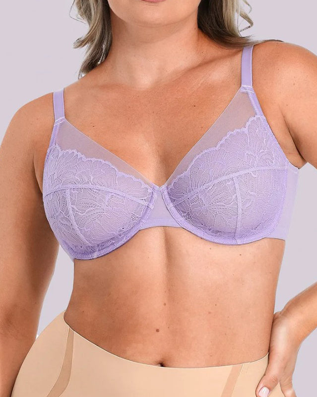 Women's Sexy Mesh Lace Bra Violet