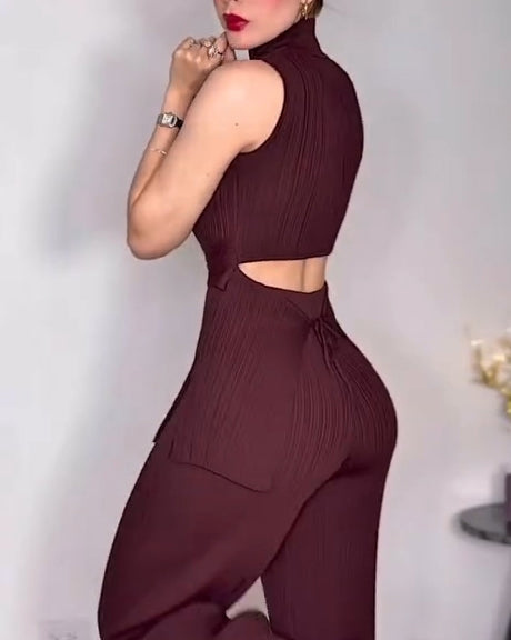 Women's Sleeveless Casual 2-Piece Set