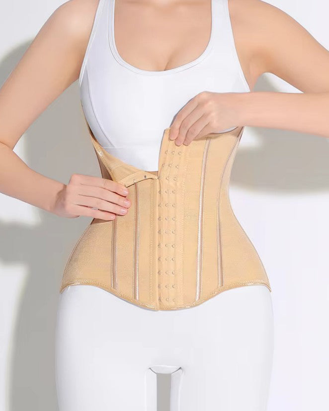 Steel-Boned Abdominal Sculpt Waist Trainer Tan