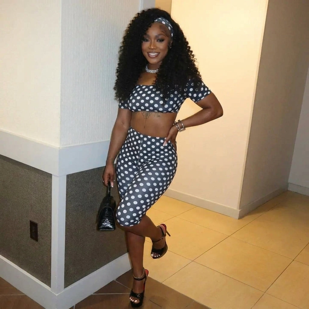 Polka Dot 3 Piece Biker Set