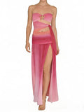 Ombre Cutout Maxi Dress