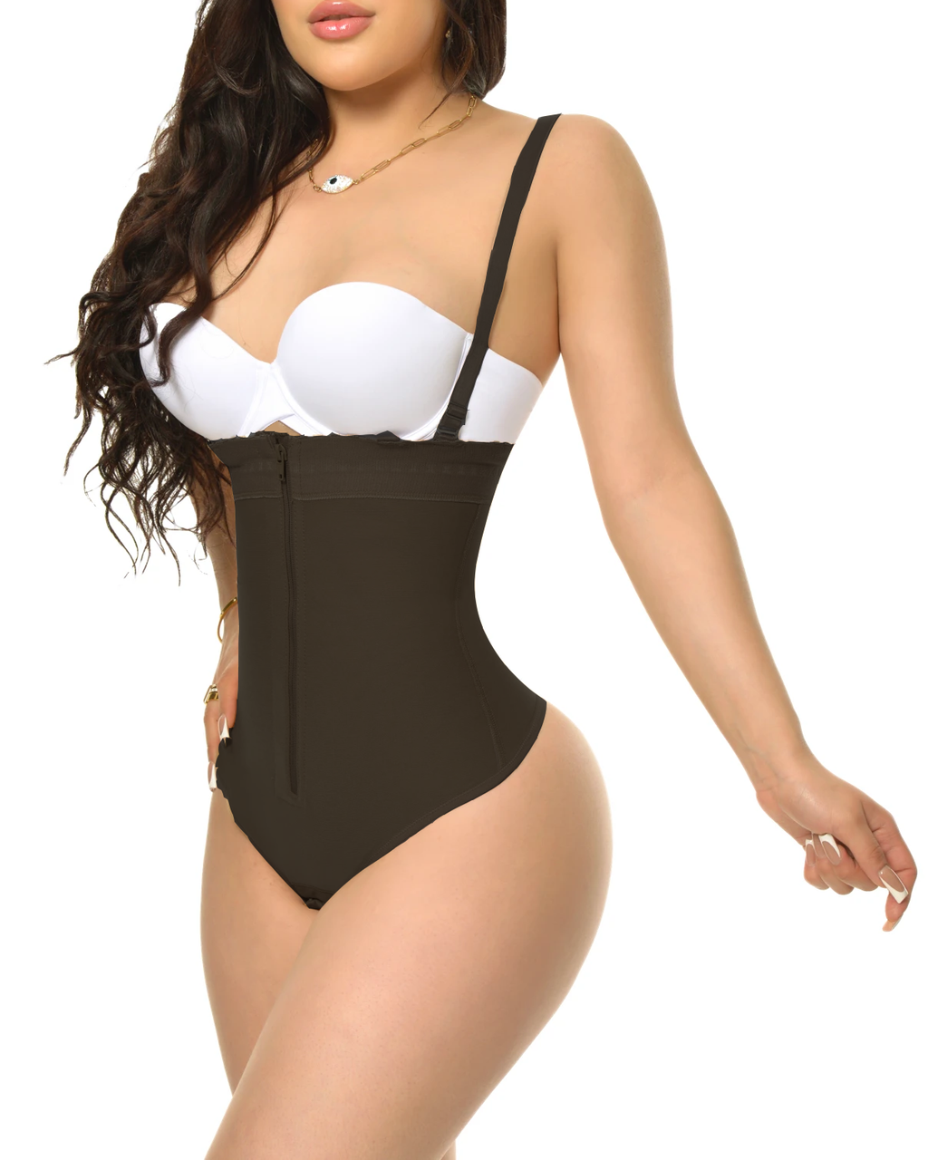 Fashion Tummy Control Zipper Comfortable Shapewear Black