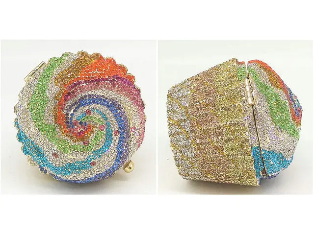 Cupcake Crystal Clutch Bag