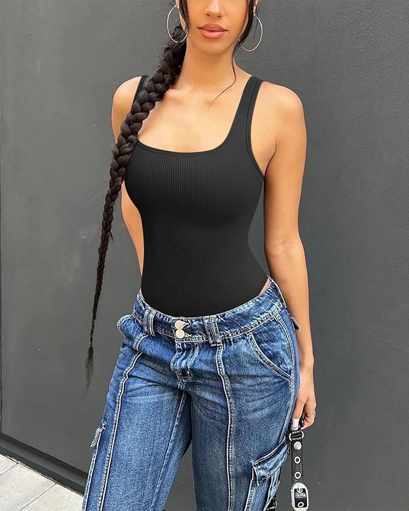 Camisole Triangle Jumpsuit Black