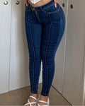Women's Zipper Skinny Jeans (Pre-Sale) Blue