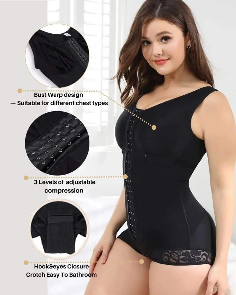 Fashion Tummy Bust Garments Front Closure Lace Shapewear