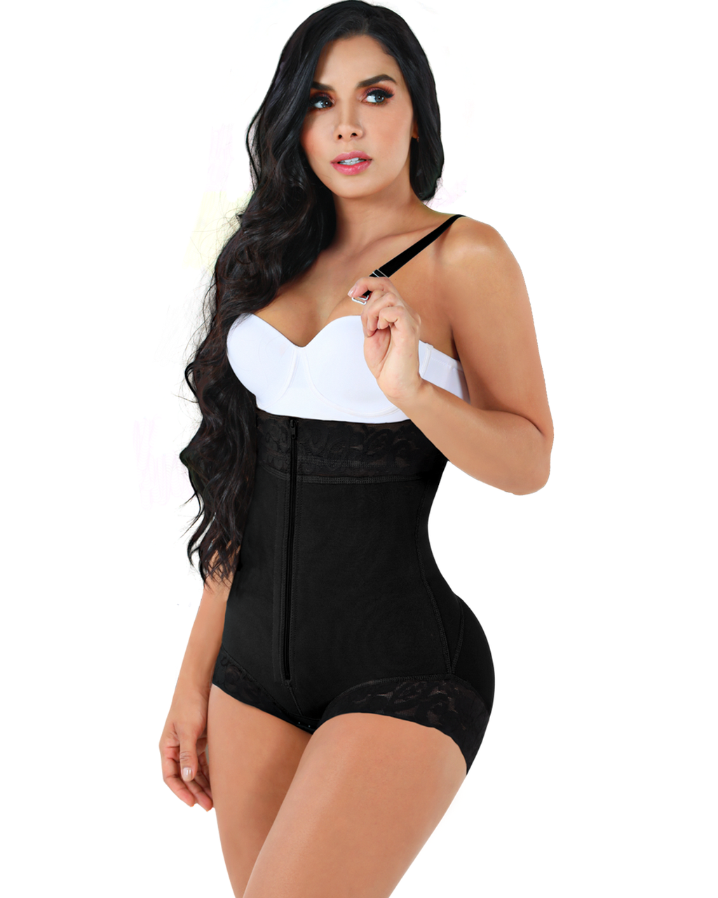 Panty Body Shaper Strapless With Zipper Black
