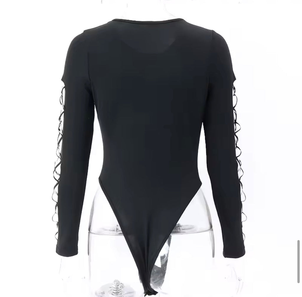 Black cut out bodysuit