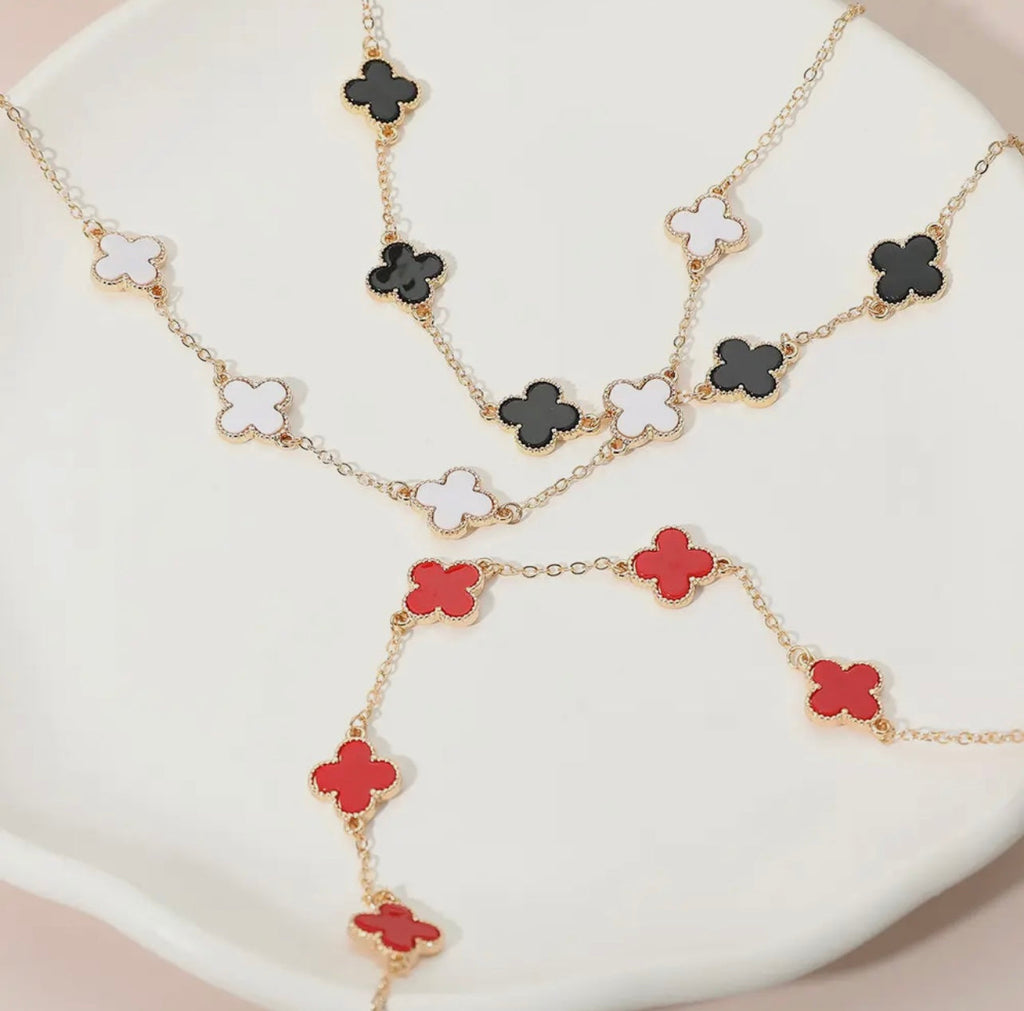 My lucky Charm Necklace and Bracelet Baddie Set
