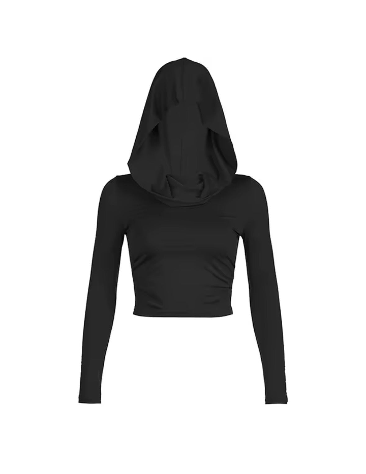 Basic hood crop top