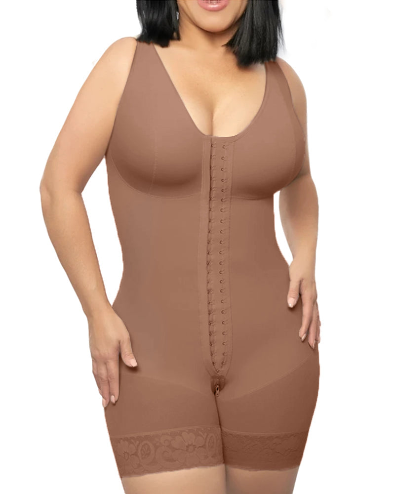 Compression Control Abdomen Buttoned Fitness Bodysuit Peru