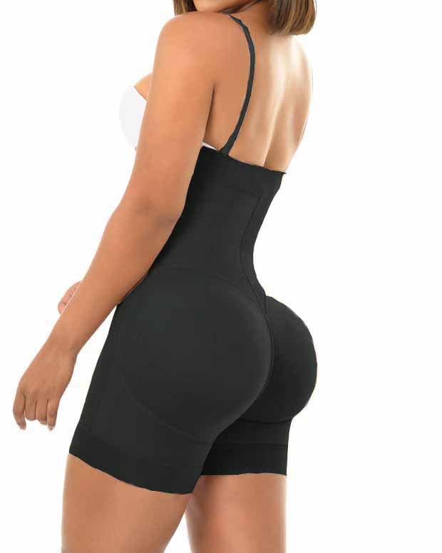 Fashion Adjustable Strap Tummy Control Shapewear Black