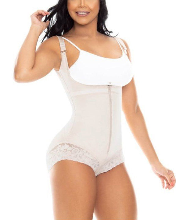 Women's Lace Trim Postpartum Daily Shaper Top Beige