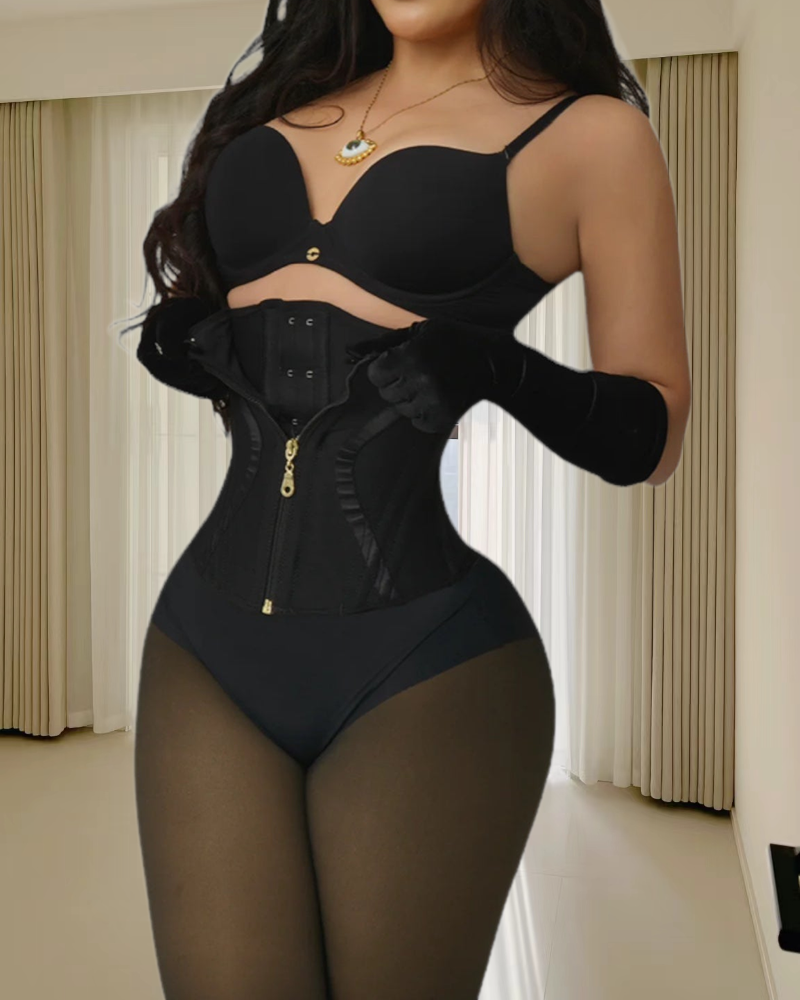 Deluxe Snatching Corset Waist Trainer Black