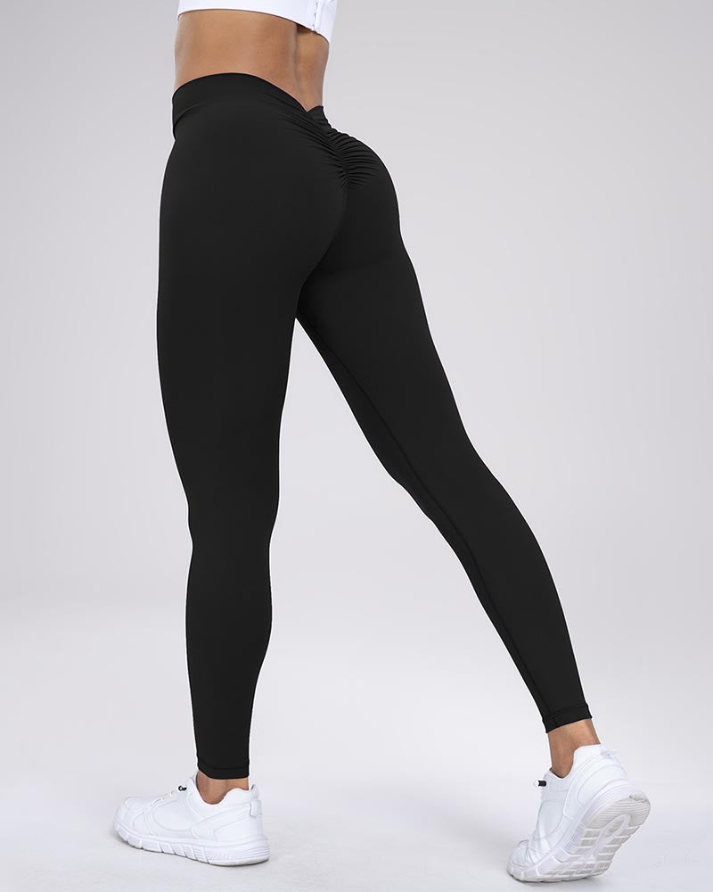 Hip-Lifting Yoga Pants Fitness Leggings Black