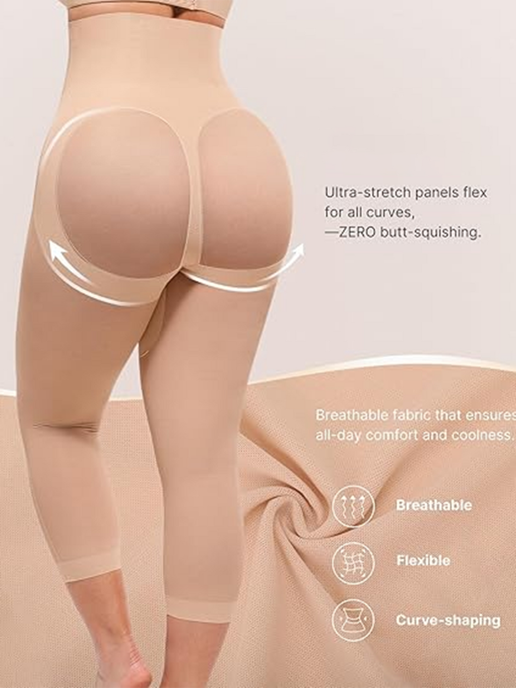Women's Seamless Tight Shaping Hip Lifting Capri Pants