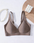 Jelly-Like Seamless Underwear Comfortable And Supportive Wire-Free Bra Gray