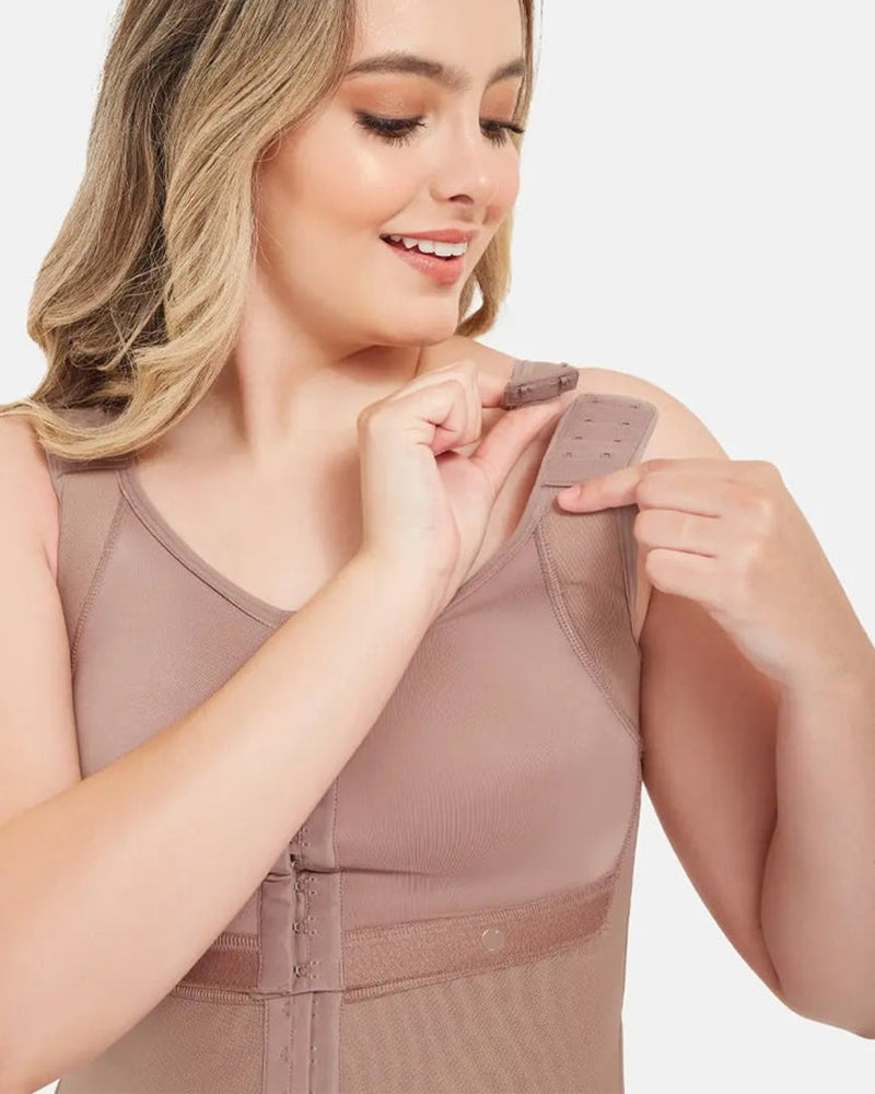 Double Compression Tummy Control Shapewear Faja With Bra