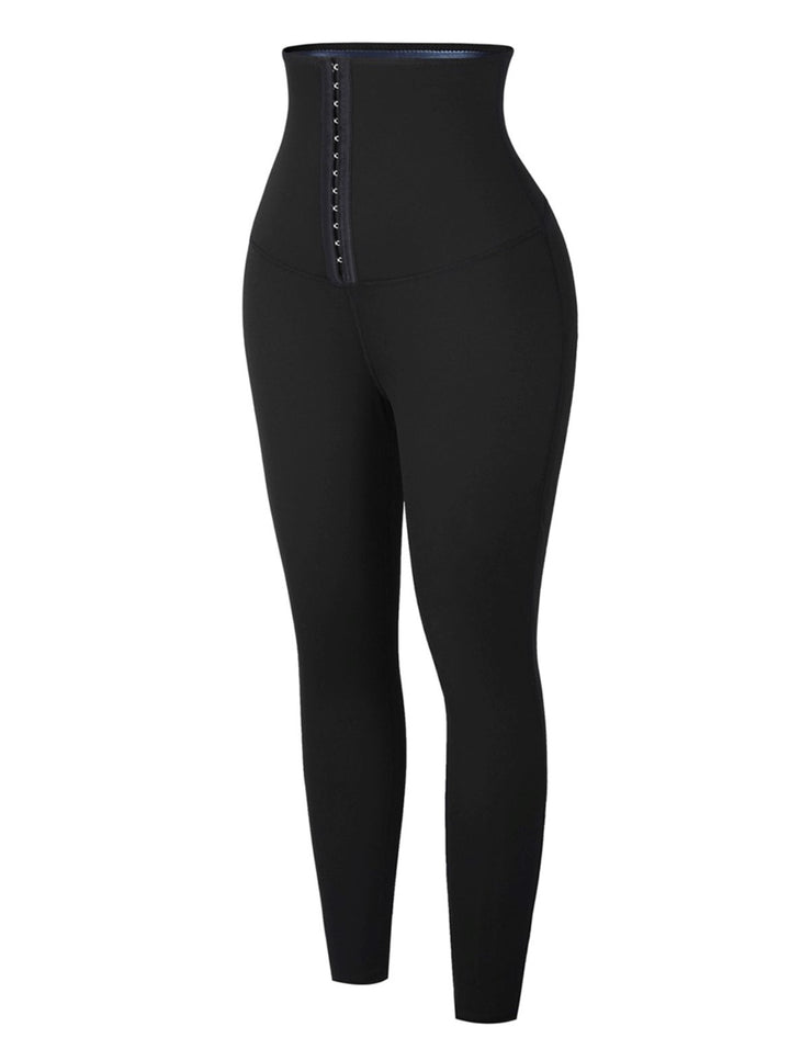 Blue Neoprene Tummy Control Leggings