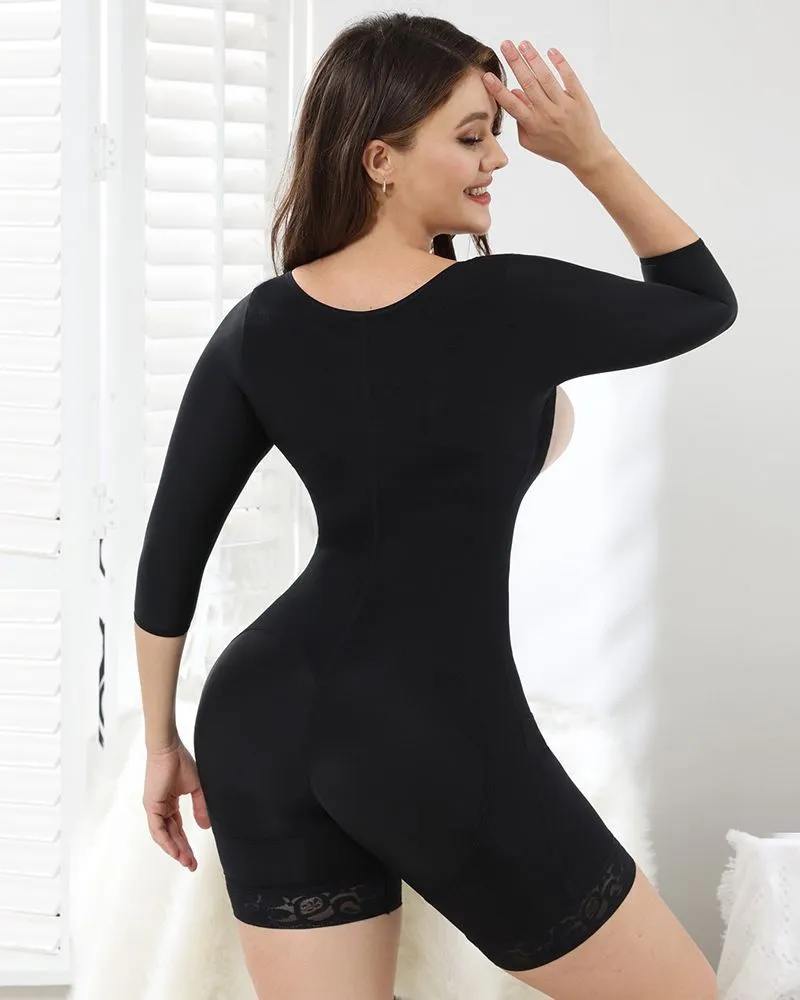 Fashion High Compression Mid Sleeve Open Bust Slimming Shaper