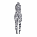 Jeti Zebra Print Backless Jumpsuit