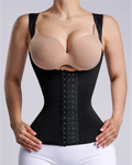 Women waist trainer corset hourglass vest Black