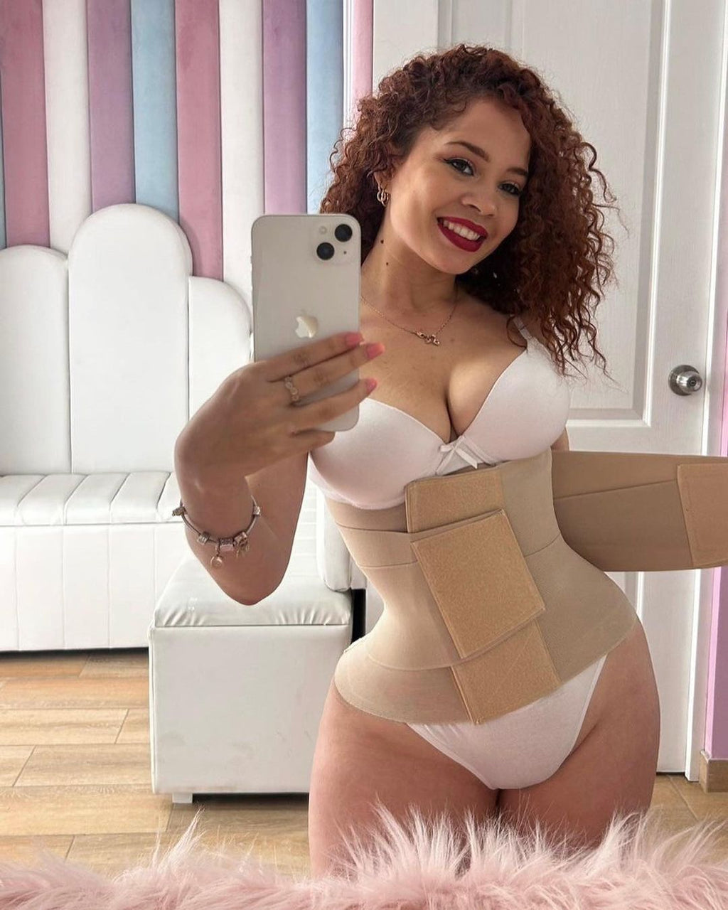 Women Double Compression Belt Workout Waist Trainer
