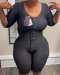 Full Body Hourglass Shapewear With Mid-long Sleeves Black