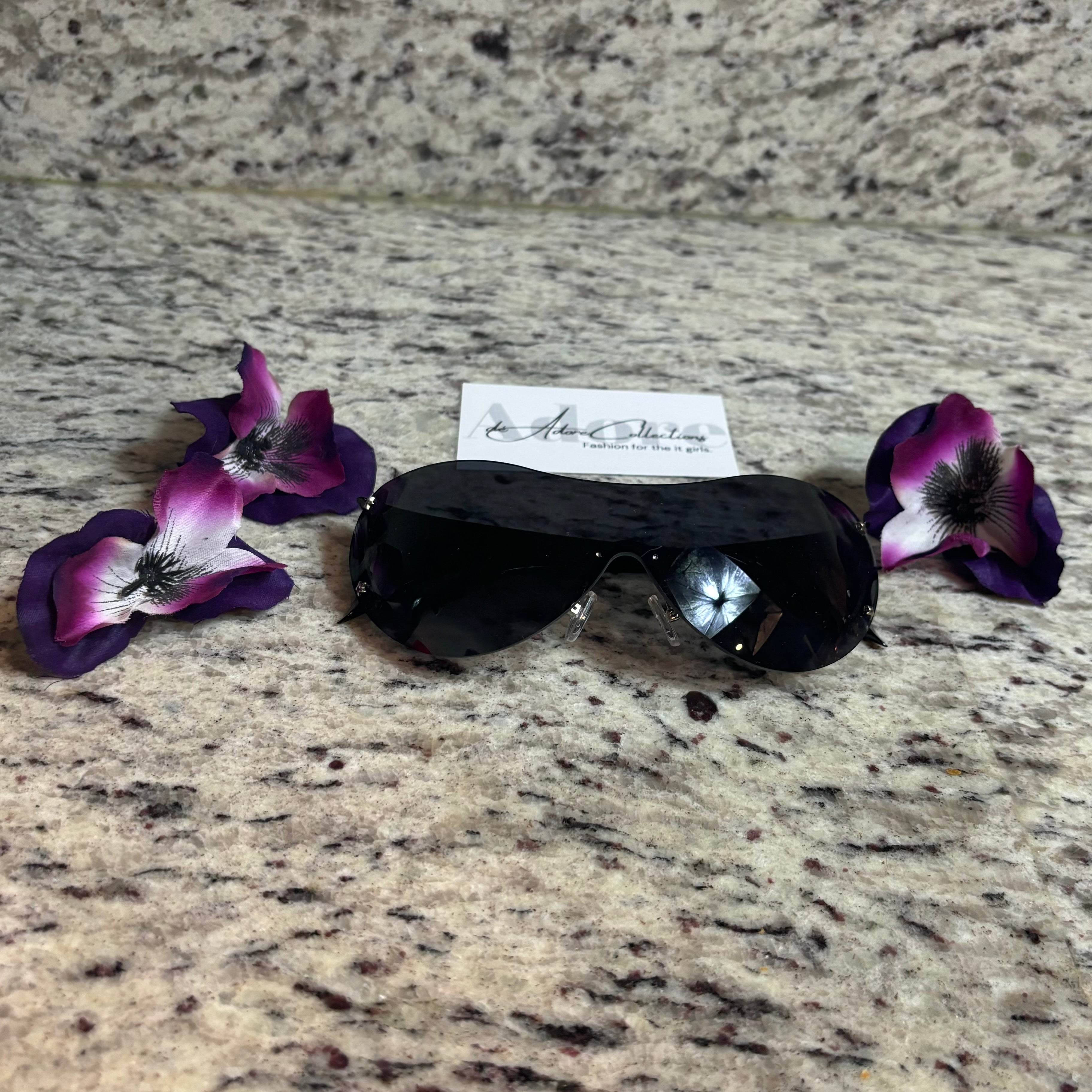 Careful Black Tint Black Frame Shades