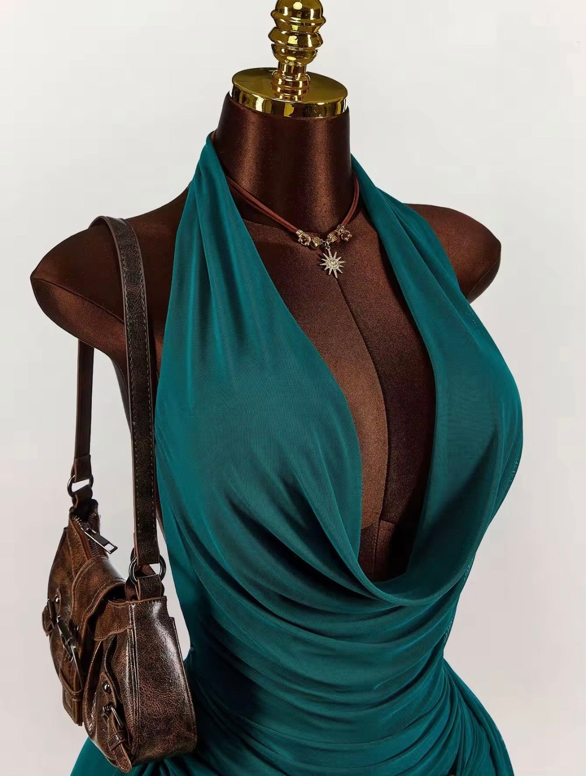 Ziya Green Classy Sexy Dress