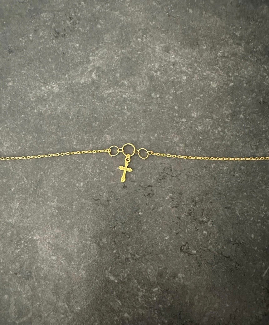 Cross pendant belly chain