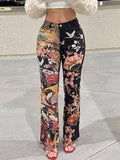 Oriental Blossom Print Pants
