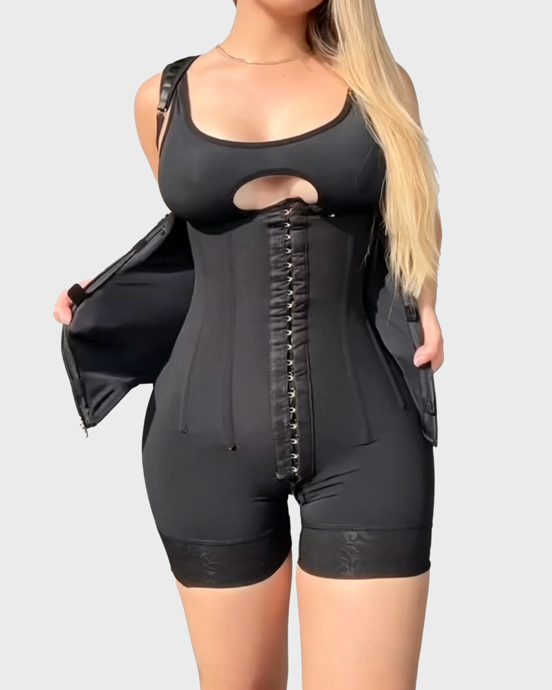 High-compression Powernet Double Tummy Control Shapewear