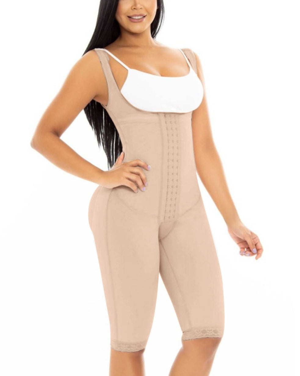 Fashion Knee Length Butt Lifting Extreme Shapewear Tan