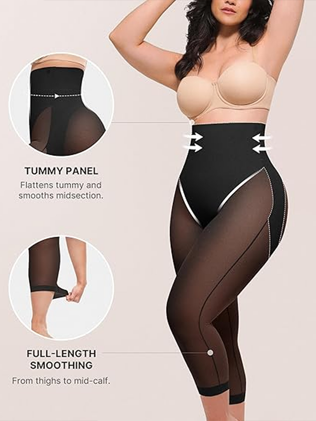 Women's Seamless Tight Shaping Hip Lifting Capri Pants