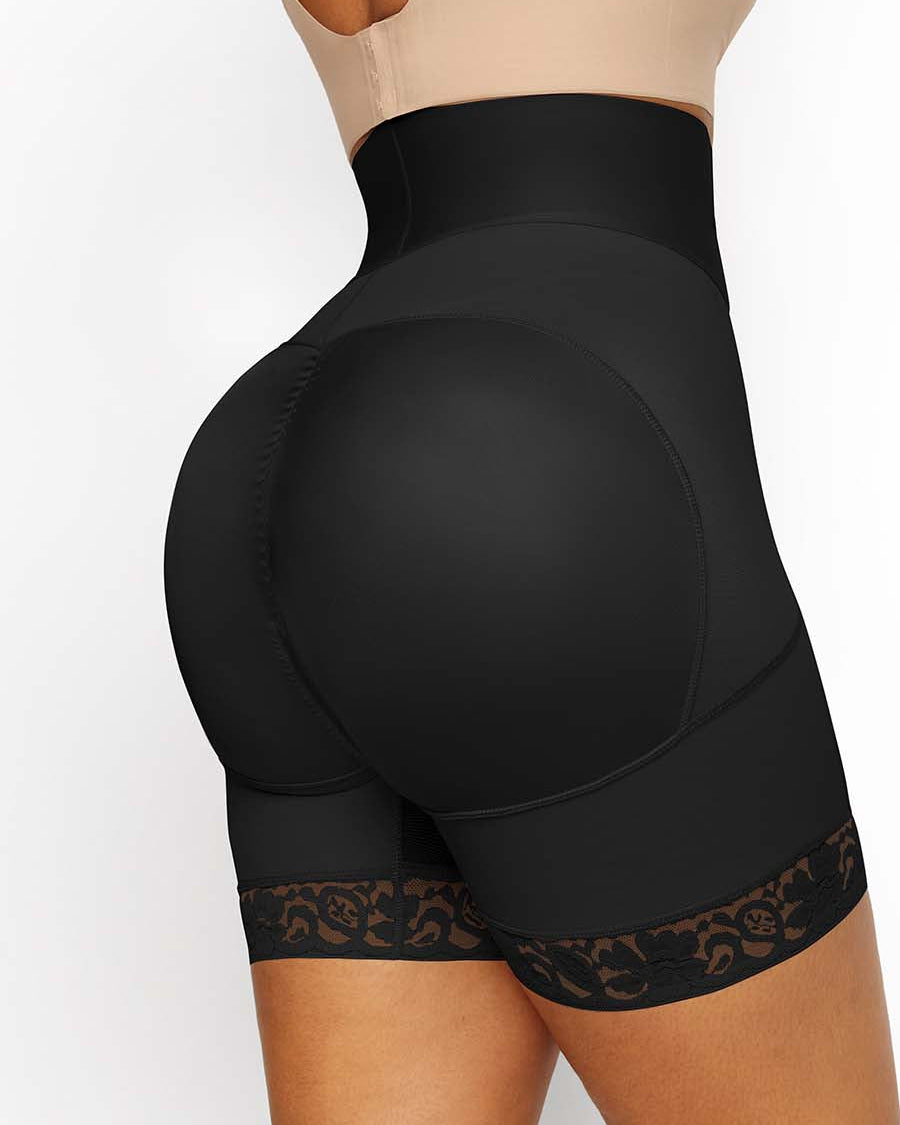 High-waisted Buttoned Shaping Shorts Butt Lifter