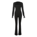 Tiya Black Two Piece Jumpsuit