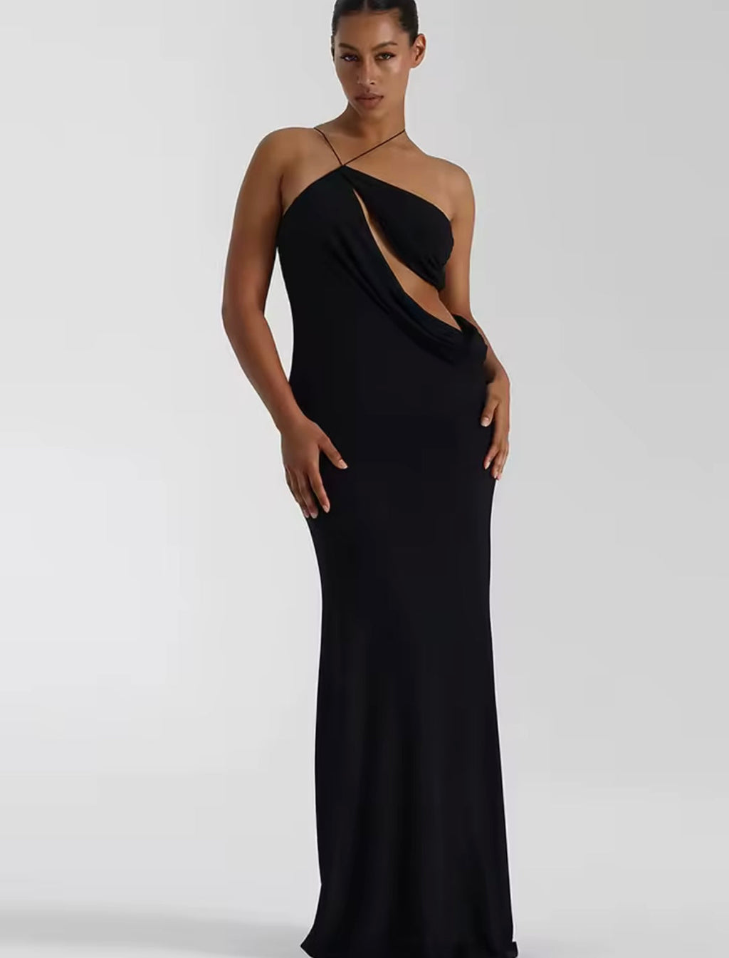 Backless cut out maxi dress