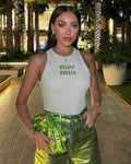 Meow Rhinestone Tank Top