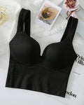 Shockproof Without Wire 3D Push-up Running Sports Bra Black