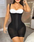 Fashion Tummy Control Shapewear With Front Closure Hooks Black
