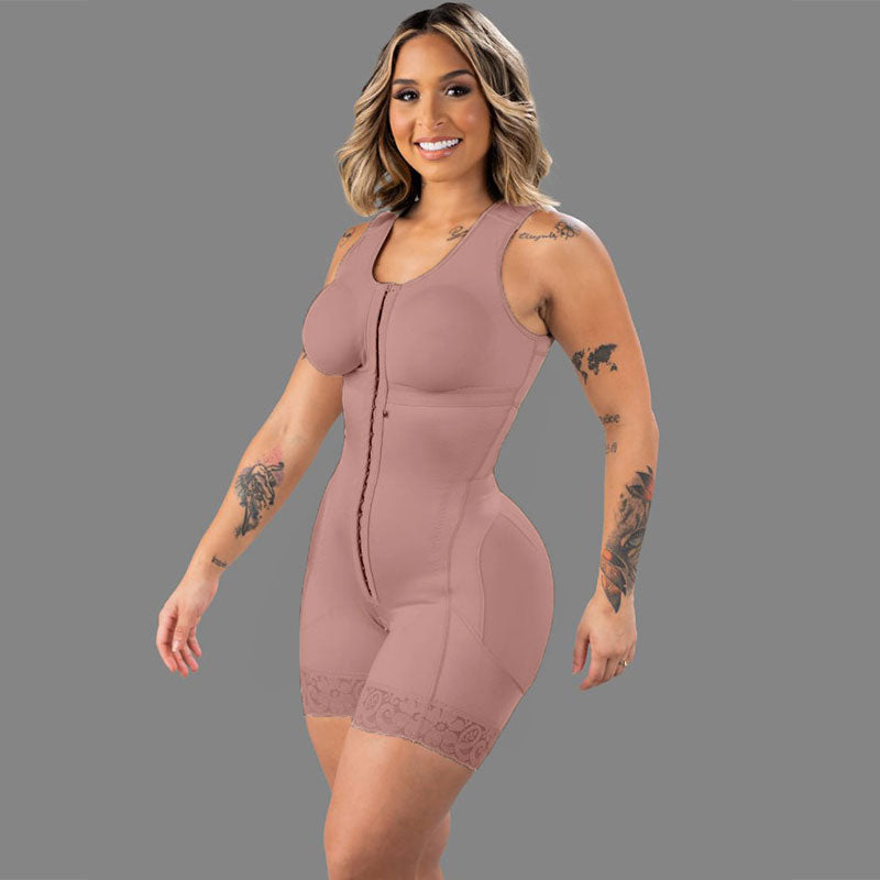 Stage 2 Post-Op Shapewear Faja With Bra RosyBrown