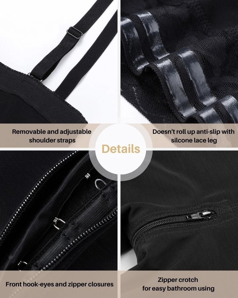 High Waisted Slimming Tummy Control Butt Lifting Zip-up Shaping Shorts